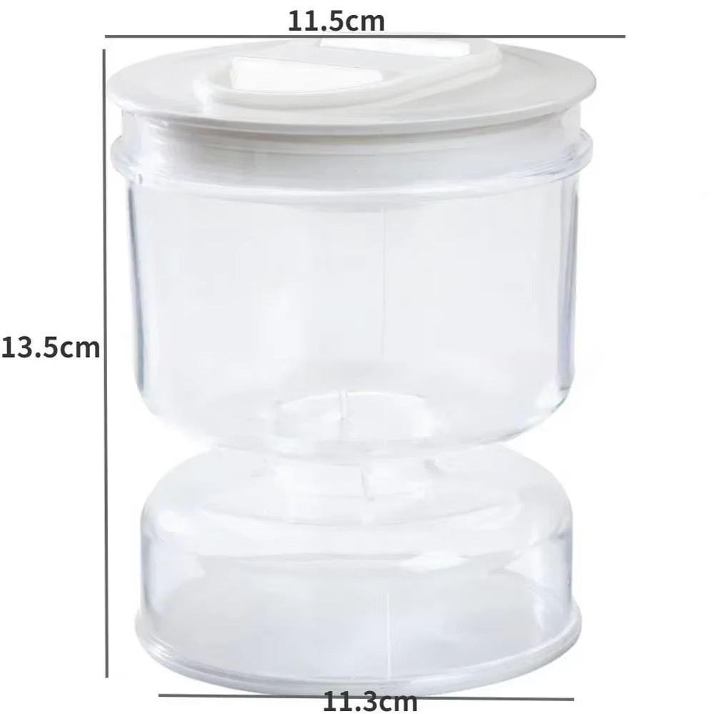 Hourglass Pickle Jar With Wet And Dry Separation Flip Strainer And Airtight Seal 6