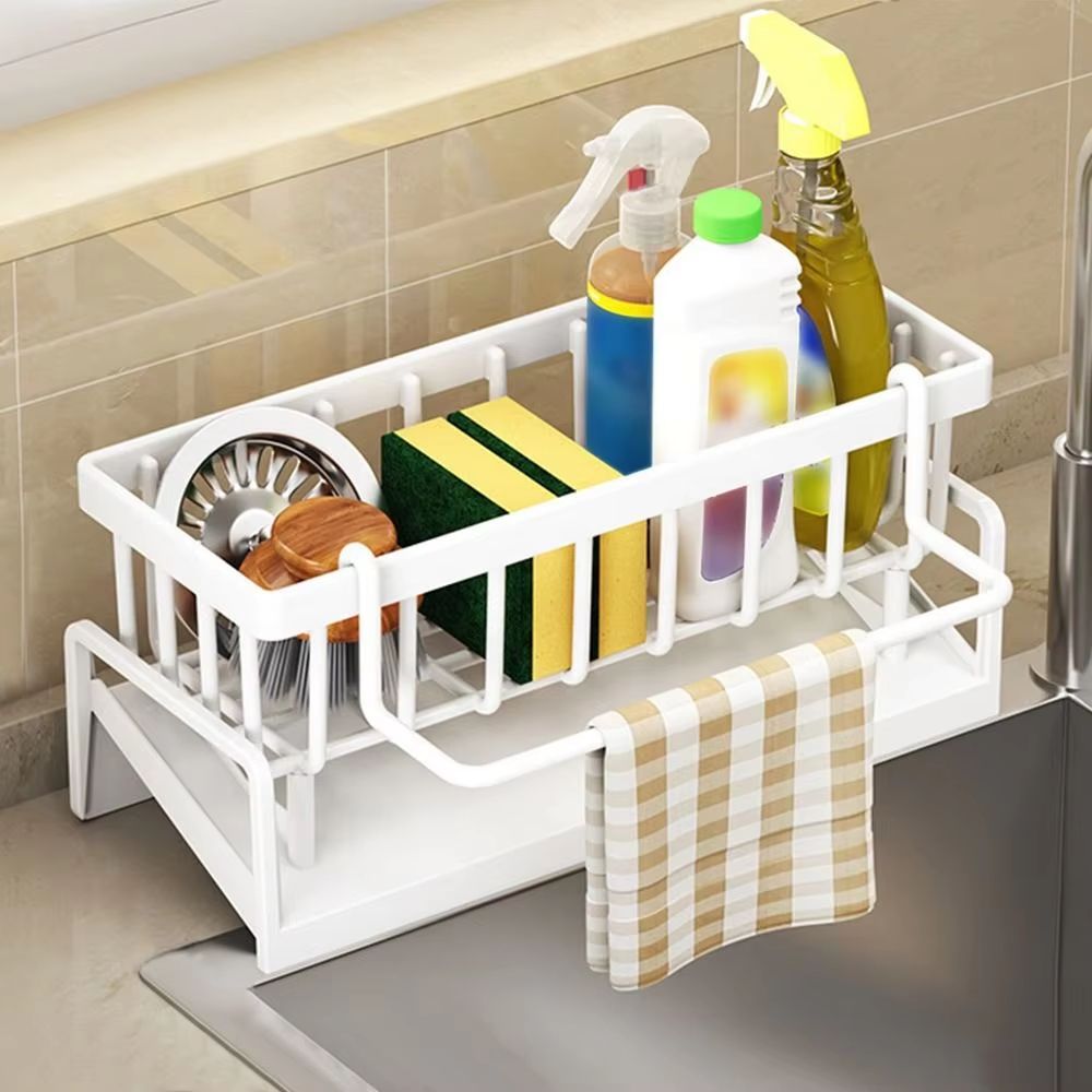Durable SelfDraining Kitchen Bathroom Sink Storage Rack 7