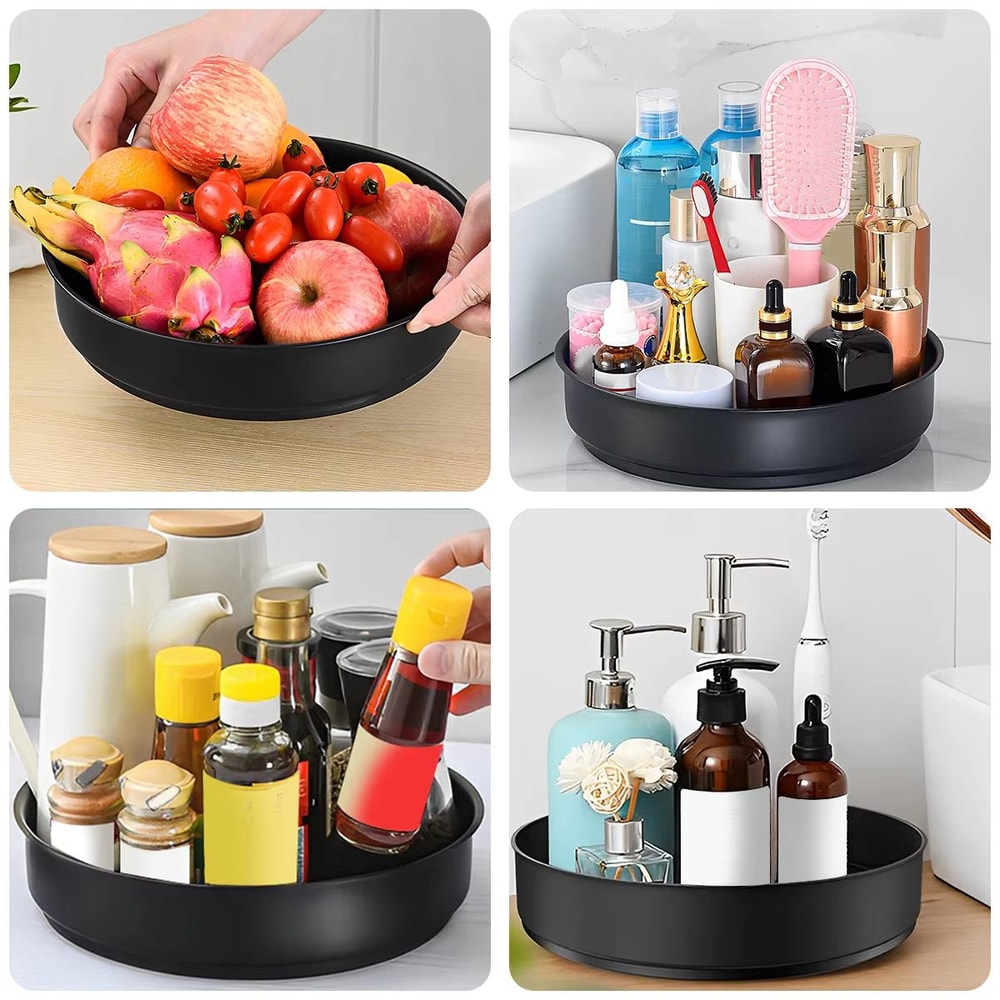 Stainless Steel Rotating Turntable Organizer Multifunction Kitchen Storage Rack 13