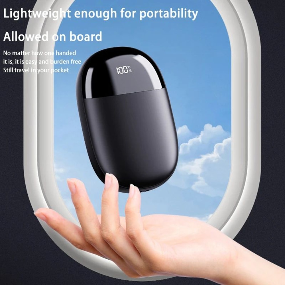 Portable Digital Hand Warmer With Adjustable Temperature DoubleSided Heating And Large Capacity Bat 3