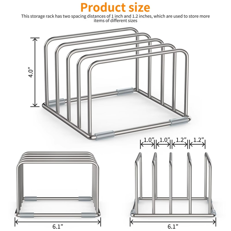 Stainless Steel Cutting Board Holder Stand Rack For Chopping Board Storage 3