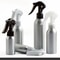 MultiSize Aluminum Spray Lotion Bottle Set With Trigger Fine Mist And Pump Sprayer 4