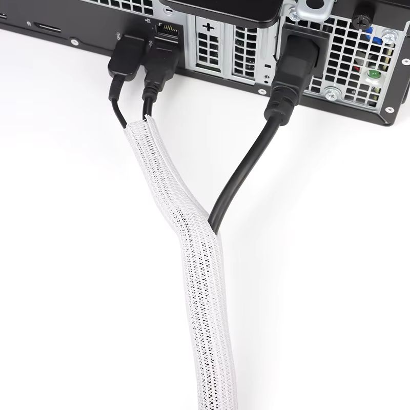 Flexible PET Braided Expandable Cable Sleeve Wire Organizer Protector 250 Mm 5