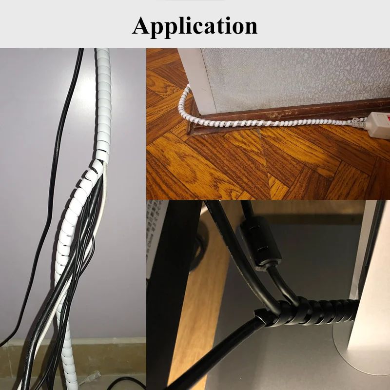 Spiral Cable Protection Sleeve Wrap Tube Flexible Wire Organizer 825 Mm 5