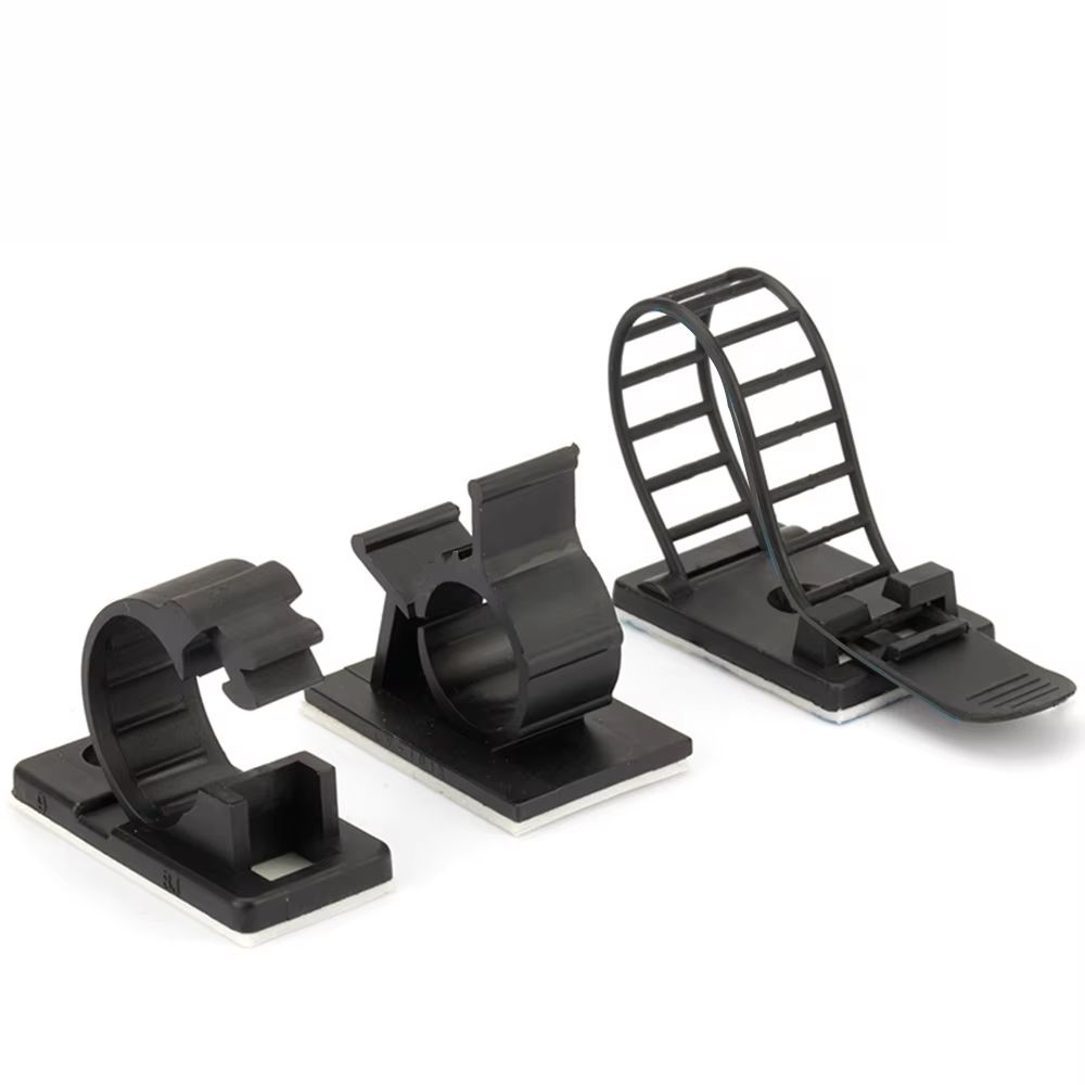 10Piece Under Desk Cable Organizer Clips White USB Wire Holder Set For Desktop Tidy 2