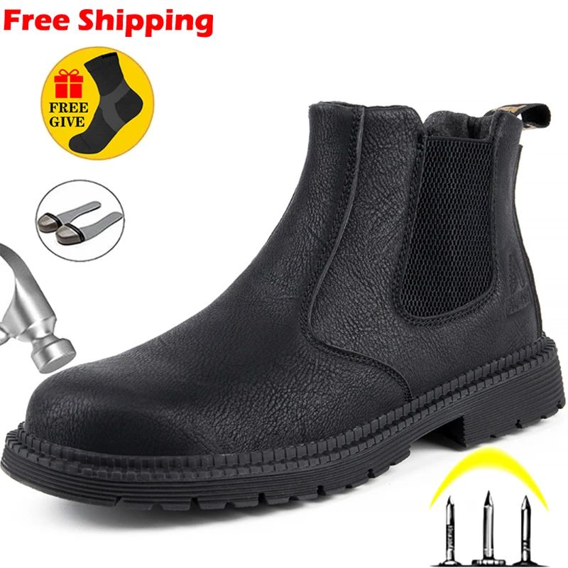 TitanShield Waterproof Leather Work And Safety Boots For Men 1