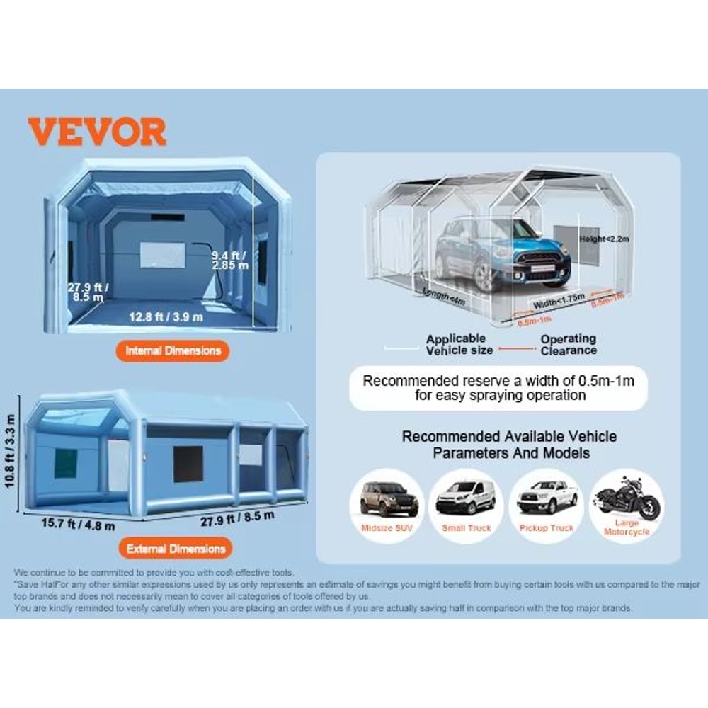 ProShield Inflatable Spray Paint Booth With Blower And Filtration System 11