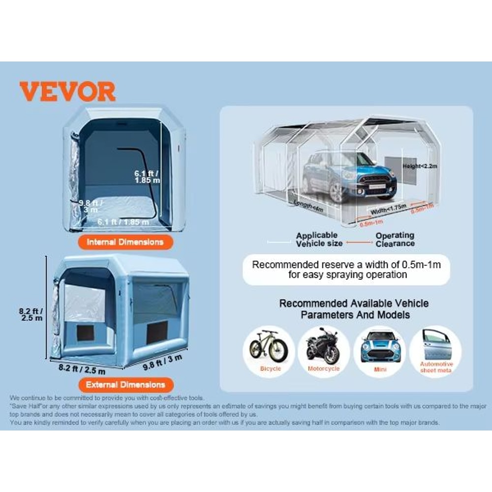 ProShield Inflatable Spray Paint Booth With Blower And Filtration System 6