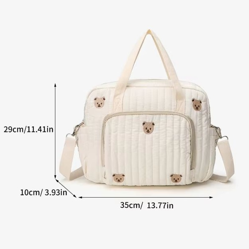 BearBlossom Cotton Diaper Bag For Moms And Dads 6