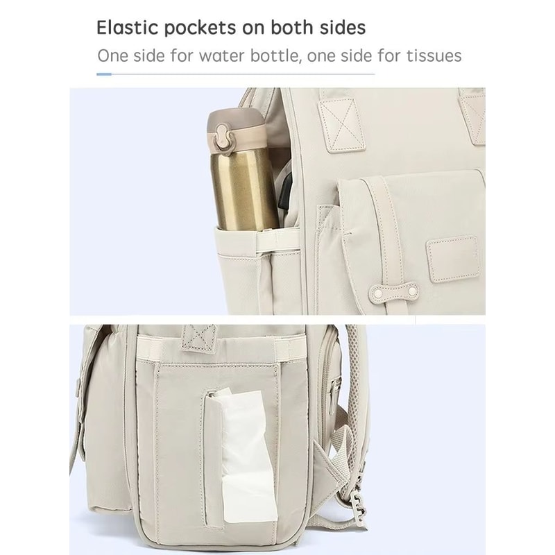 AquaTote Waterproof Baby Nappy Backpack With Stroller Hooks 4