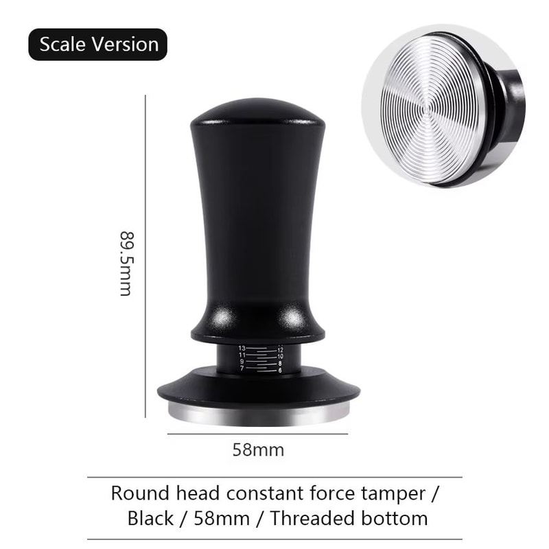 Calibrated Constant Pressure Espresso Tamper 515458mm Stainless Steel Tool 11