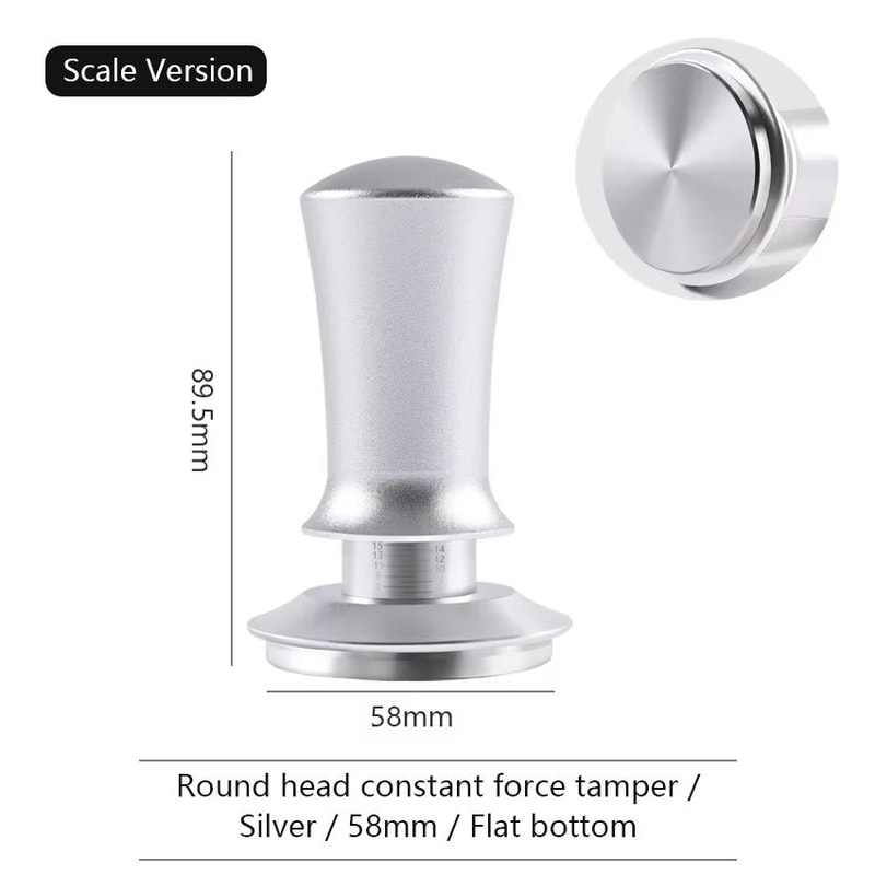 Calibrated Constant Pressure Espresso Tamper 515458mm Stainless Steel Tool 14