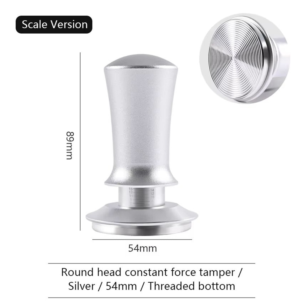 Calibrated Constant Pressure Espresso Tamper 515458mm Stainless Steel Tool 15