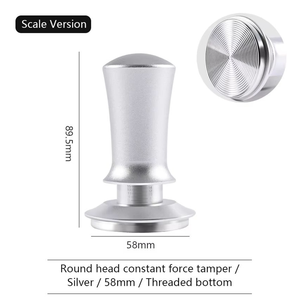 Calibrated Constant Pressure Espresso Tamper 515458mm Stainless Steel Tool 16