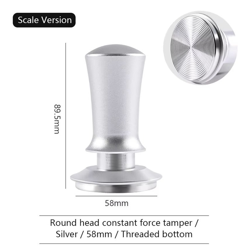 Calibrated Constant Pressure Espresso Tamper 515458mm Stainless Steel Tool 16