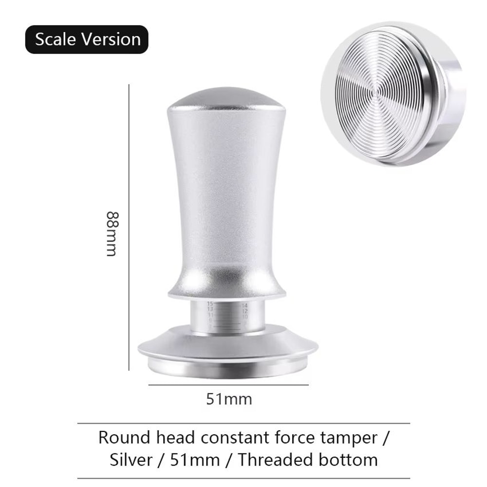 Calibrated Constant Pressure Espresso Tamper 515458mm Stainless Steel Tool 17