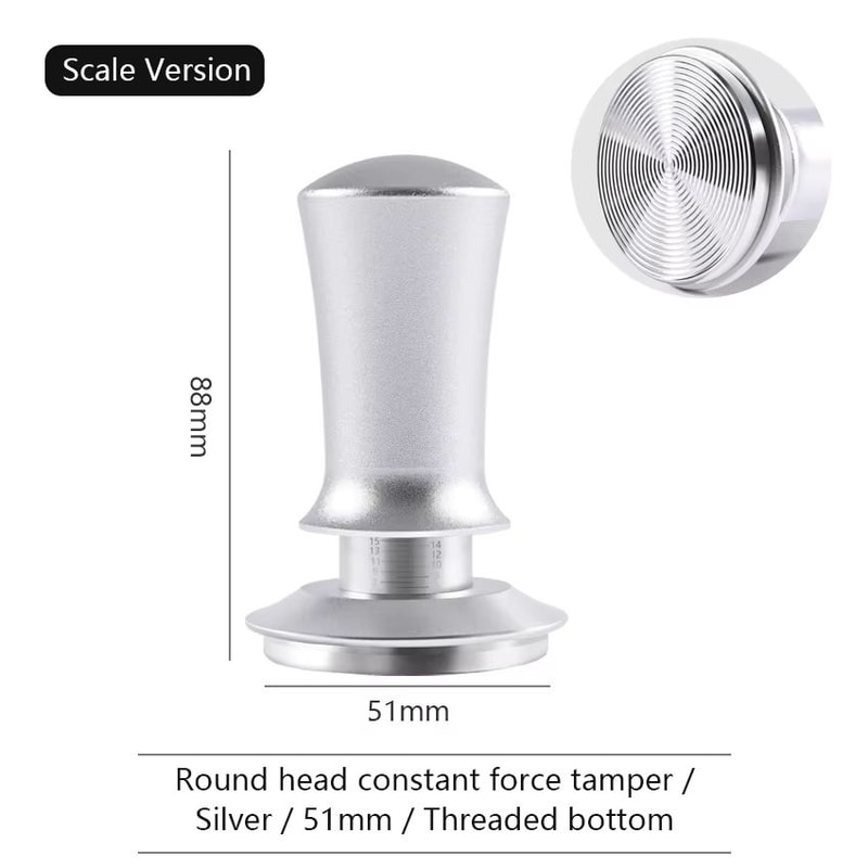 Calibrated Constant Pressure Espresso Tamper 515458mm Stainless Steel Tool 17
