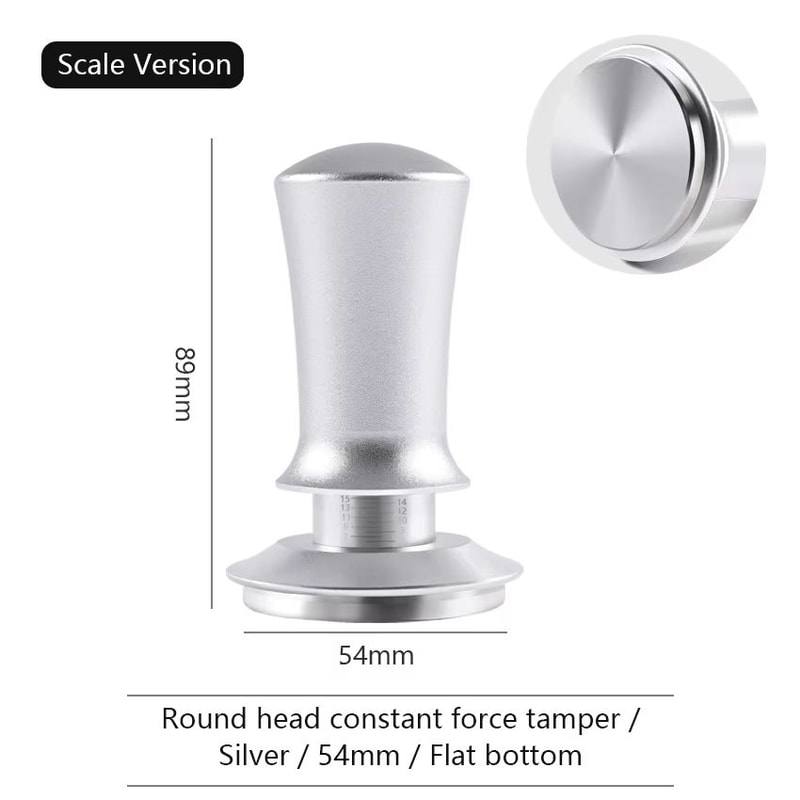 Calibrated Constant Pressure Espresso Tamper 515458mm Stainless Steel Tool 18