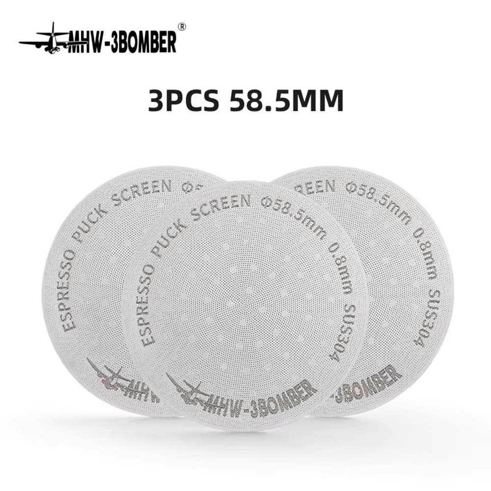 MHW 3BOMBER Titanium Coated Espresso Puck Screen 08mm Reusable Filter 51 53 585mm 9
