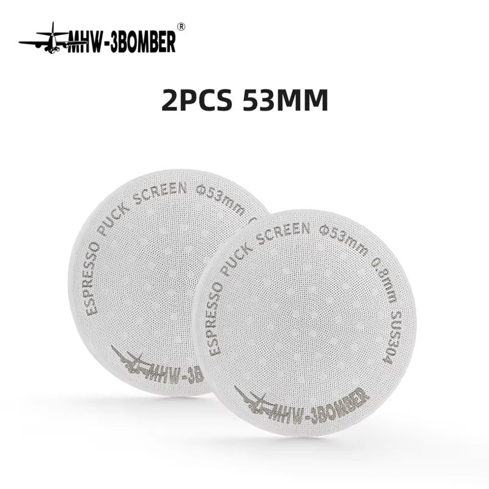 MHW 3BOMBER Titanium Coated Espresso Puck Screen 08mm Reusable Filter 51 53 585mm 15