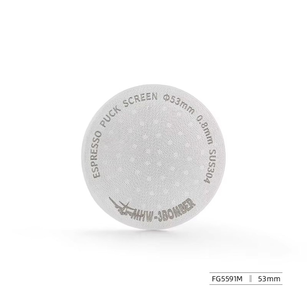 MHW 3BOMBER Titanium Coated Espresso Puck Screen 08mm Reusable Filter 51 53 585mm 6