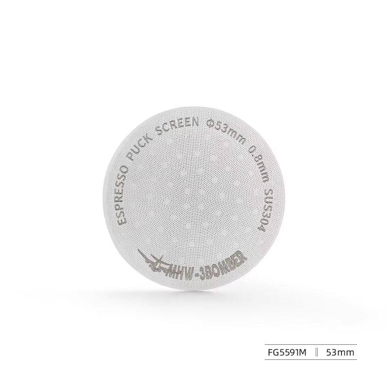MHW 3BOMBER Titanium Coated Espresso Puck Screen 08mm Reusable Filter 51 53 585mm 6