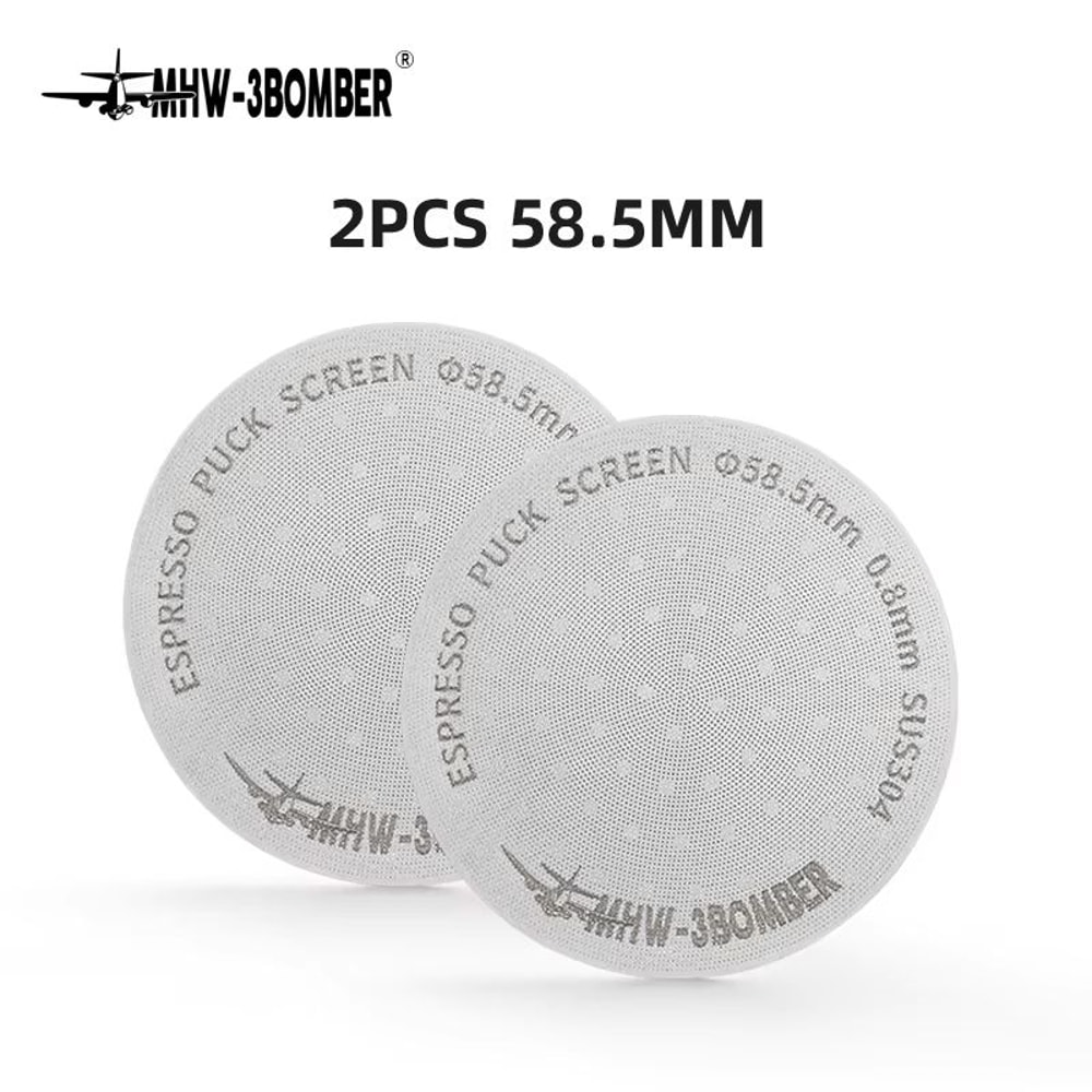 MHW 3BOMBER Titanium Coated Espresso Puck Screen 08mm Reusable Filter 51 53 585mm 8