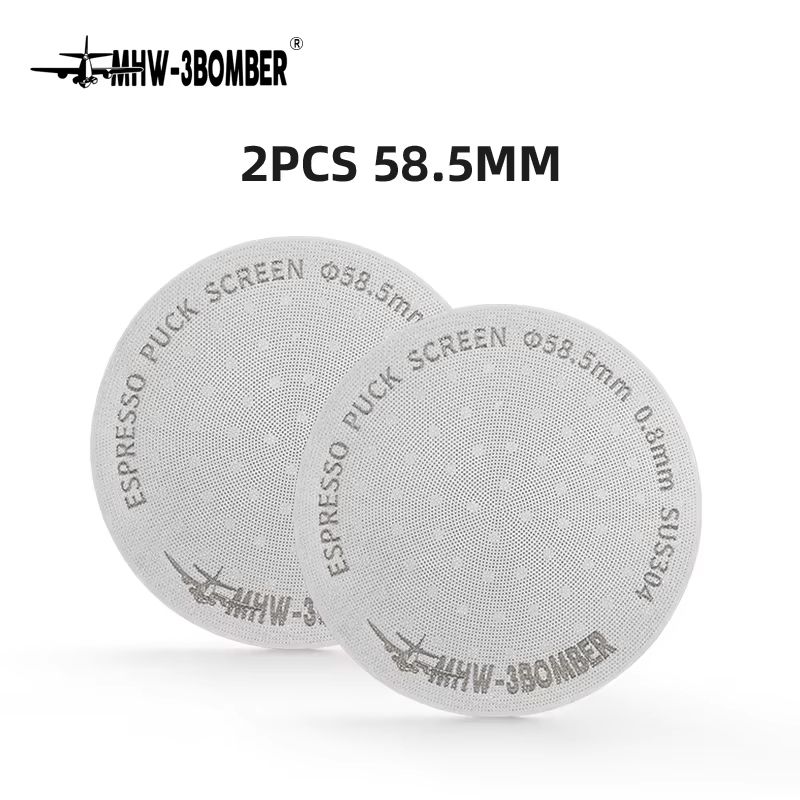 MHW 3BOMBER Titanium Coated Espresso Puck Screen 08mm Reusable Filter 51 53 585mm 8