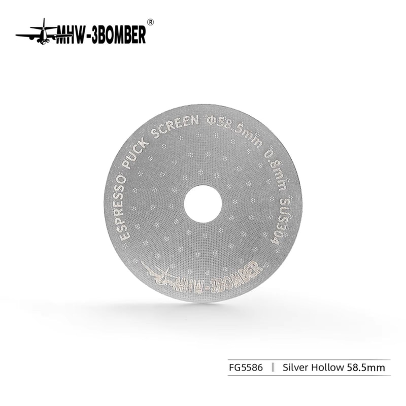 MHW 3BOMBER Titanium Coated Espresso Puck Screen 08mm Reusable Filter 51 53 585mm 18