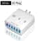 Vumpach 6Port QC 30 Fast USB Charger Adapter With Interchangeable Plugs EU US UK KR 9