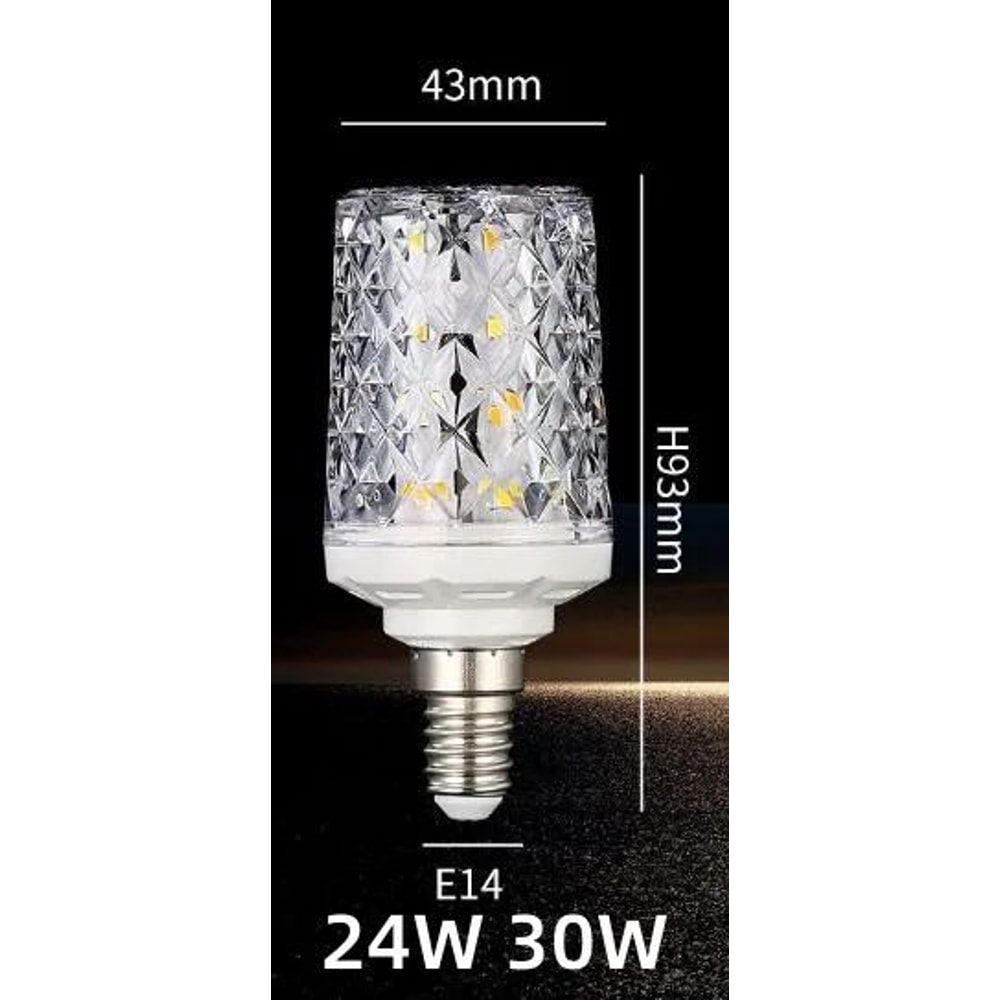 No Flicker LED Corn Bulb 5730 SMD High Output Lamp AC85265V E27 E14 B22 2