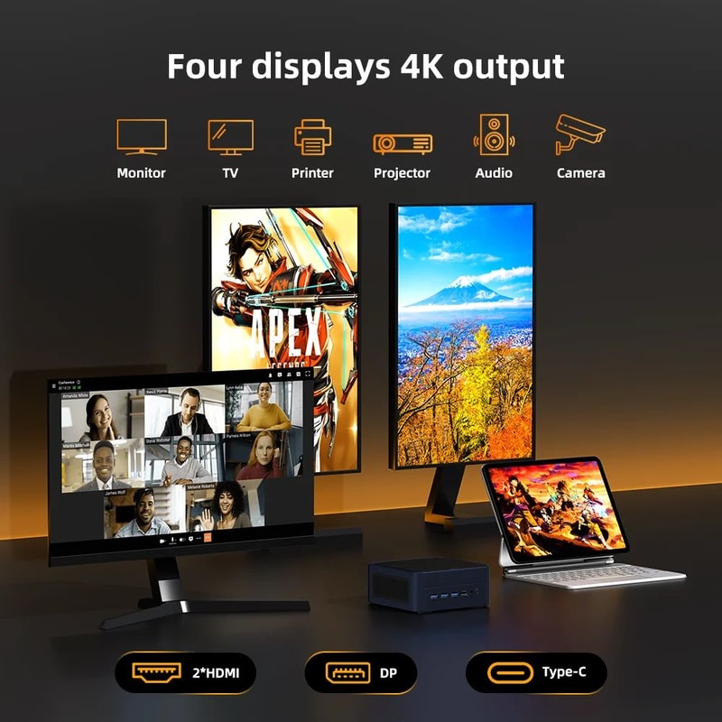 ZXIPC Ryzen Mini PC Compact Desktop With DDR5 And 4K Support 4