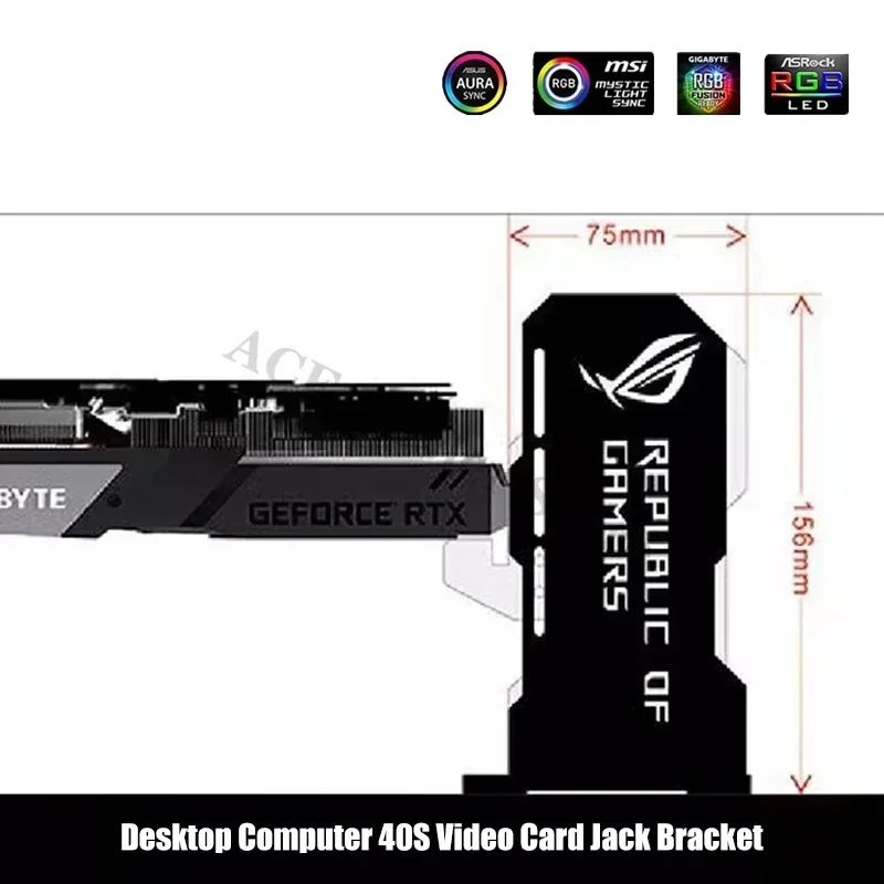 Faith Luminous ARGB Vertical GPU Holder Graphics Card Jack Bracket 1
