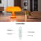 Minimalist Modern Orange Mushroom Table Lamp Danish Designer Style 3