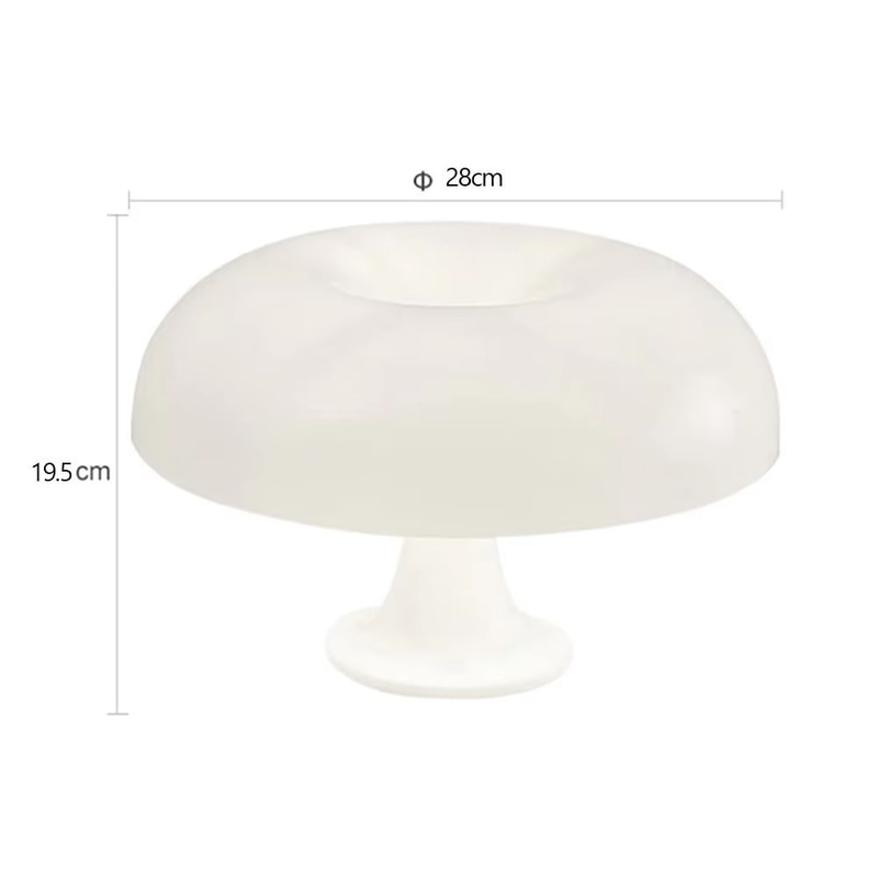 Minimalist Modern Orange Mushroom Table Lamp Danish Designer Style 5