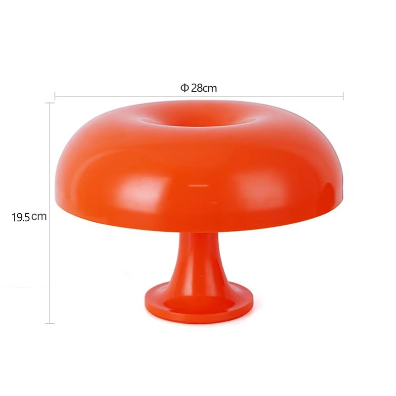 Minimalist Modern Orange Mushroom Table Lamp Danish Designer Style 6