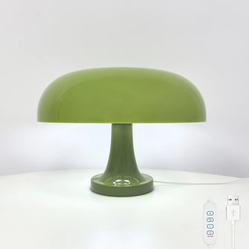 Minimalist Modern Orange Mushroom Table Lamp Danish Designer Style 8