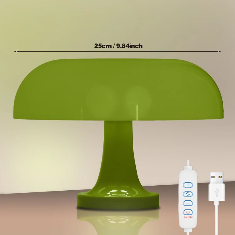 Minimalist Modern Orange Mushroom Table Lamp Danish Designer Style 22