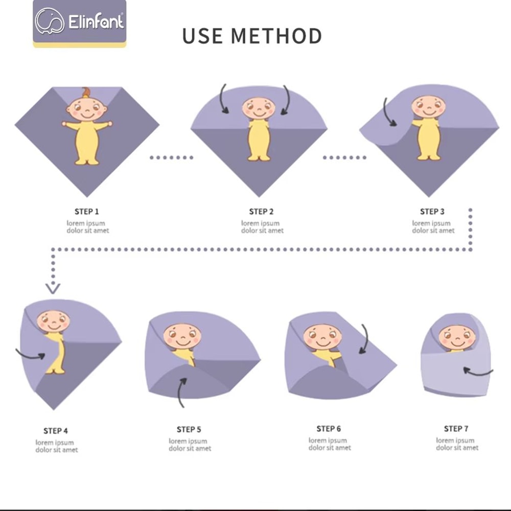 Elinfant 2 Layer Cotton Muslin Swaddle Blanket 4724x4331in Newborn Bath Towel Wrap 5