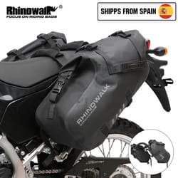 rhinowalk waterproof motorcycle saddle bags 2 piece universal side pannier set 4.76gal 7.40gal 12.68gal