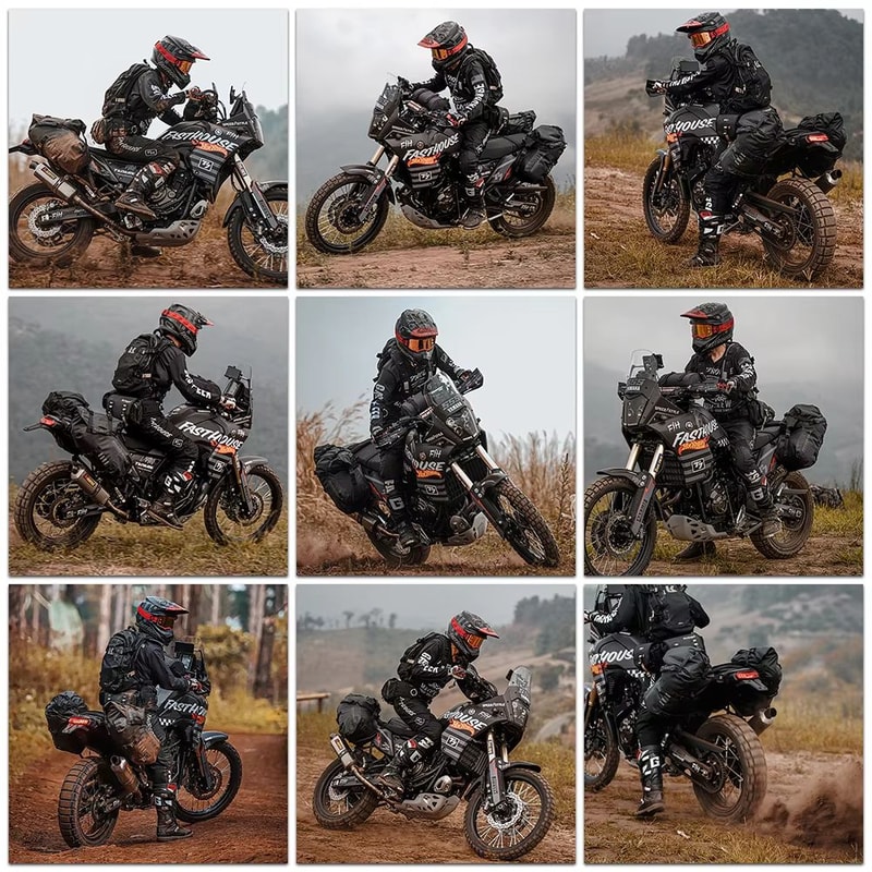 Rhinowalk Waterproof Motorcycle Saddle Bags 2 Piece Universal Side Pannier Set 476gal 740gal 1268ga 1