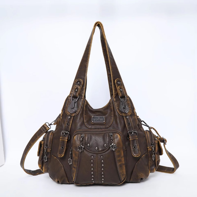 Angelkiss PU Leather Womens Handbag Shoulder Bag Large Fashion Satchel 9