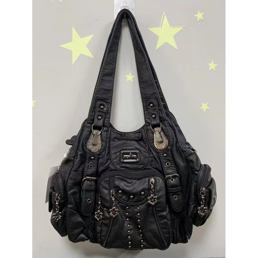 Angelkiss PU Leather Womens Handbag Shoulder Bag Large Fashion Satchel 4