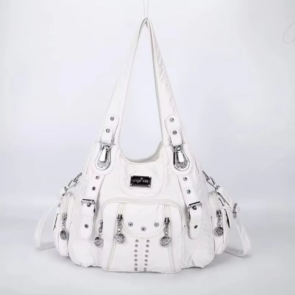 Angelkiss PU Leather Womens Handbag Shoulder Bag Large Fashion Satchel 22