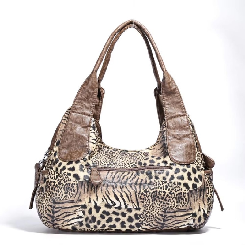 Angelkiss Leopard Print Womens Shoulder Bag TopHandle Satchel Large Tote Purse 2