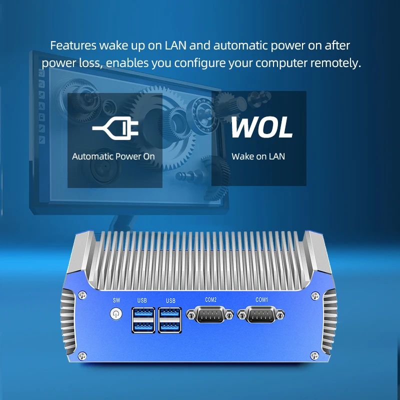 XCY Fanless Industrial Mini PC Intel Core I74500U Dual LAN Dual RS232 WiFi Windows Linux 3