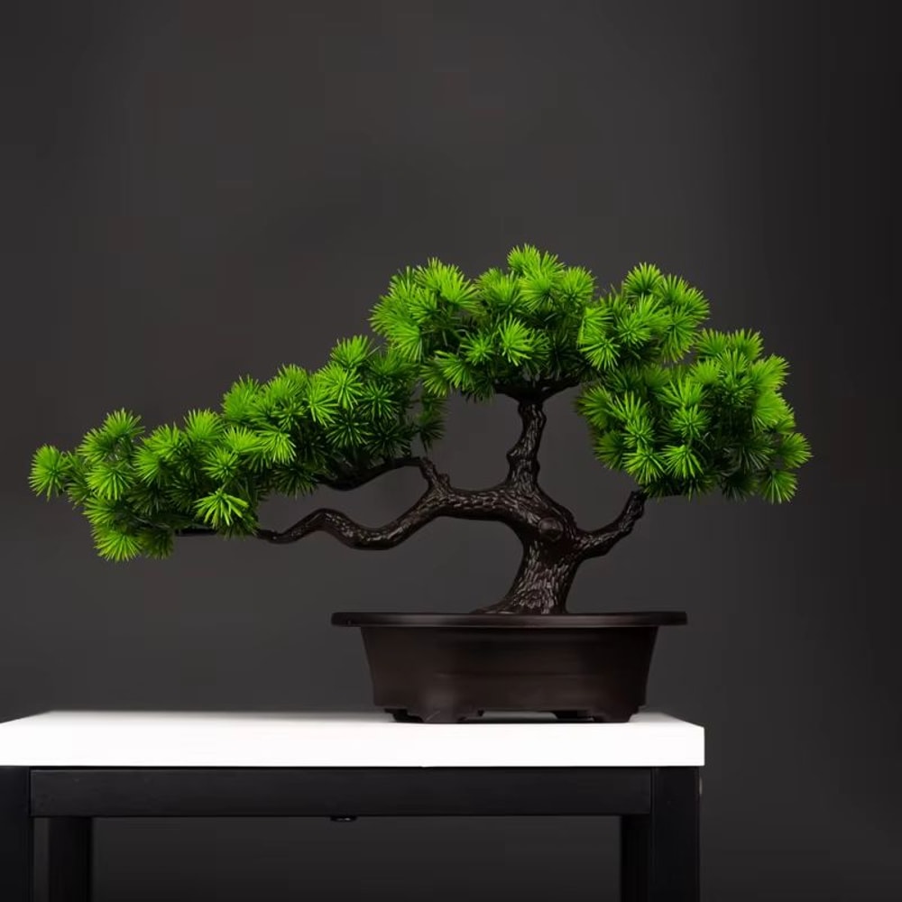 1063in Artificial Pine Bonsai Tree Desktop Decoration Faux Plant Ornament 0