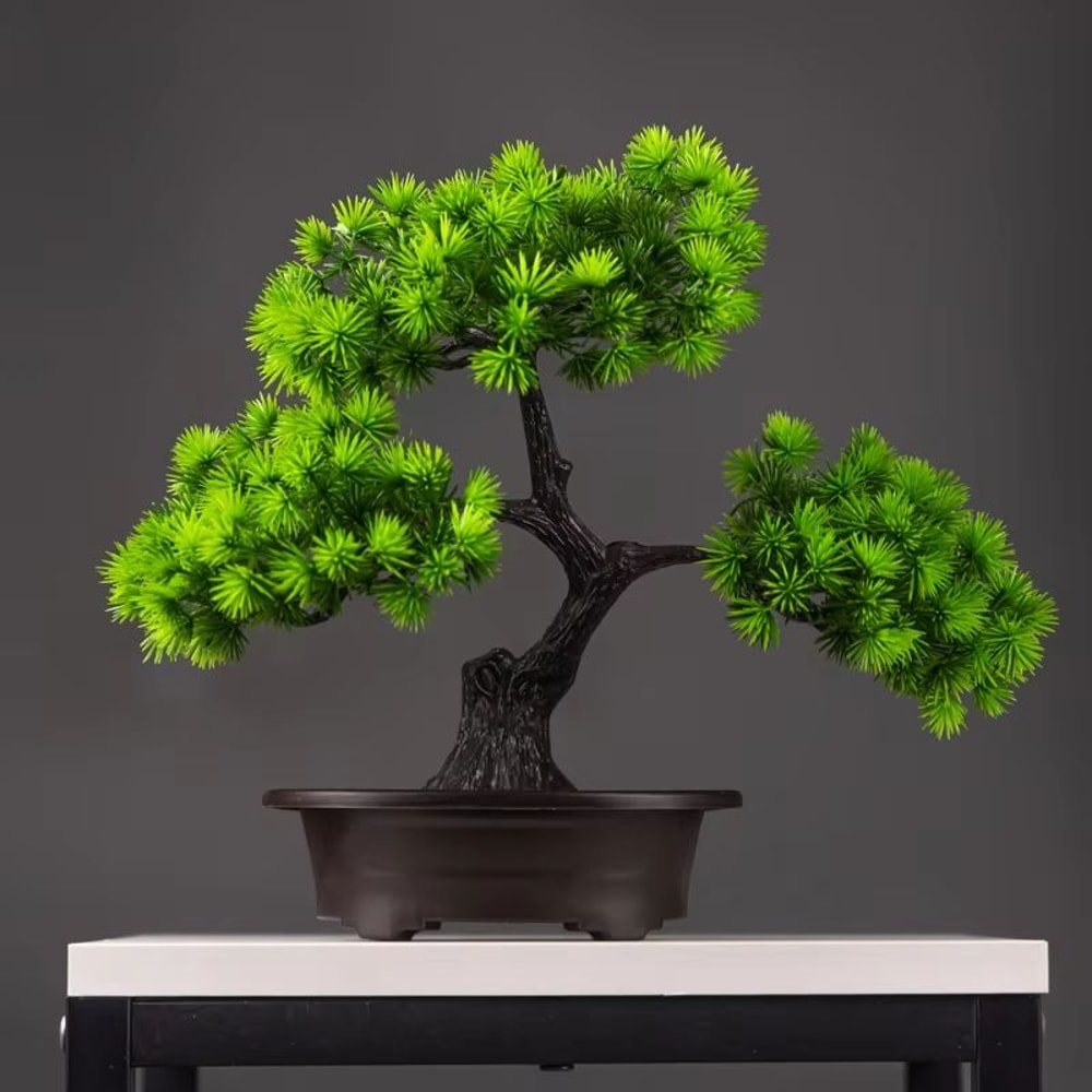 1063in Artificial Pine Bonsai Tree Desktop Decoration Faux Plant Ornament 7