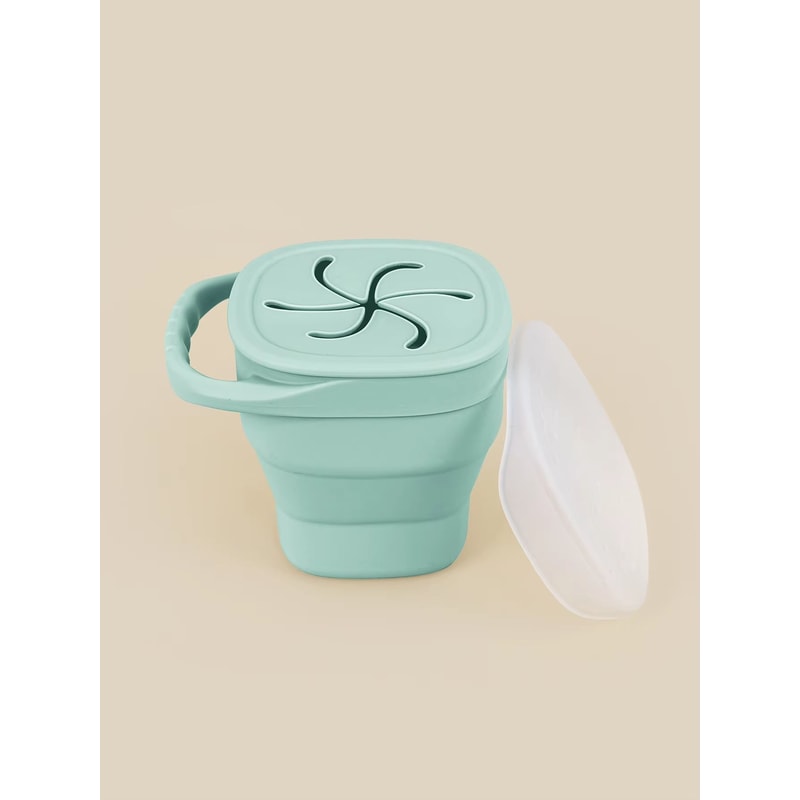 Portable Baby Silicone Snack Cup Soft Silicone Snack Box For Boys Girls 6