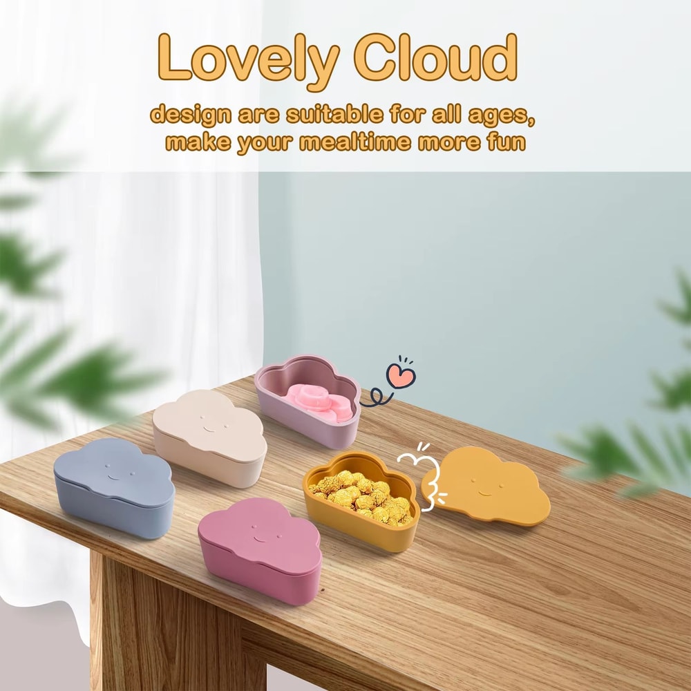TYRY HU BPA Free Kids Silicone Food Storage Box With Lid Portable Baby Snack Cup 4